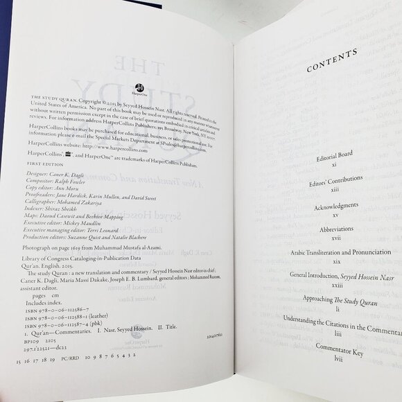 Study Quran Book New Translation Commentary Nasr Hardcover First Edition 2015 - Picture 8 of 11